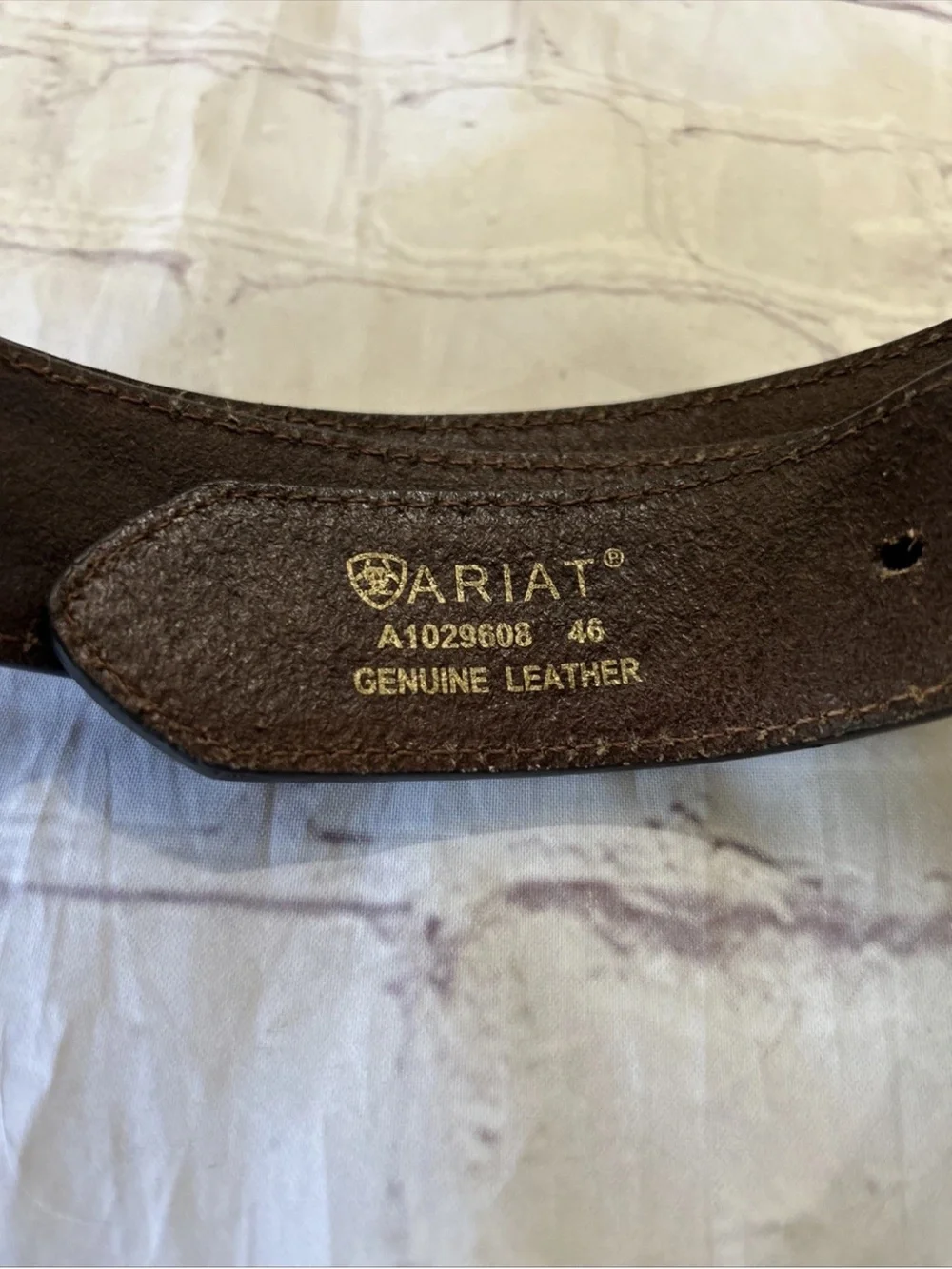 Ariat 2007 Limited Edition Buckle & Belt From Original Master Brown Size 46
